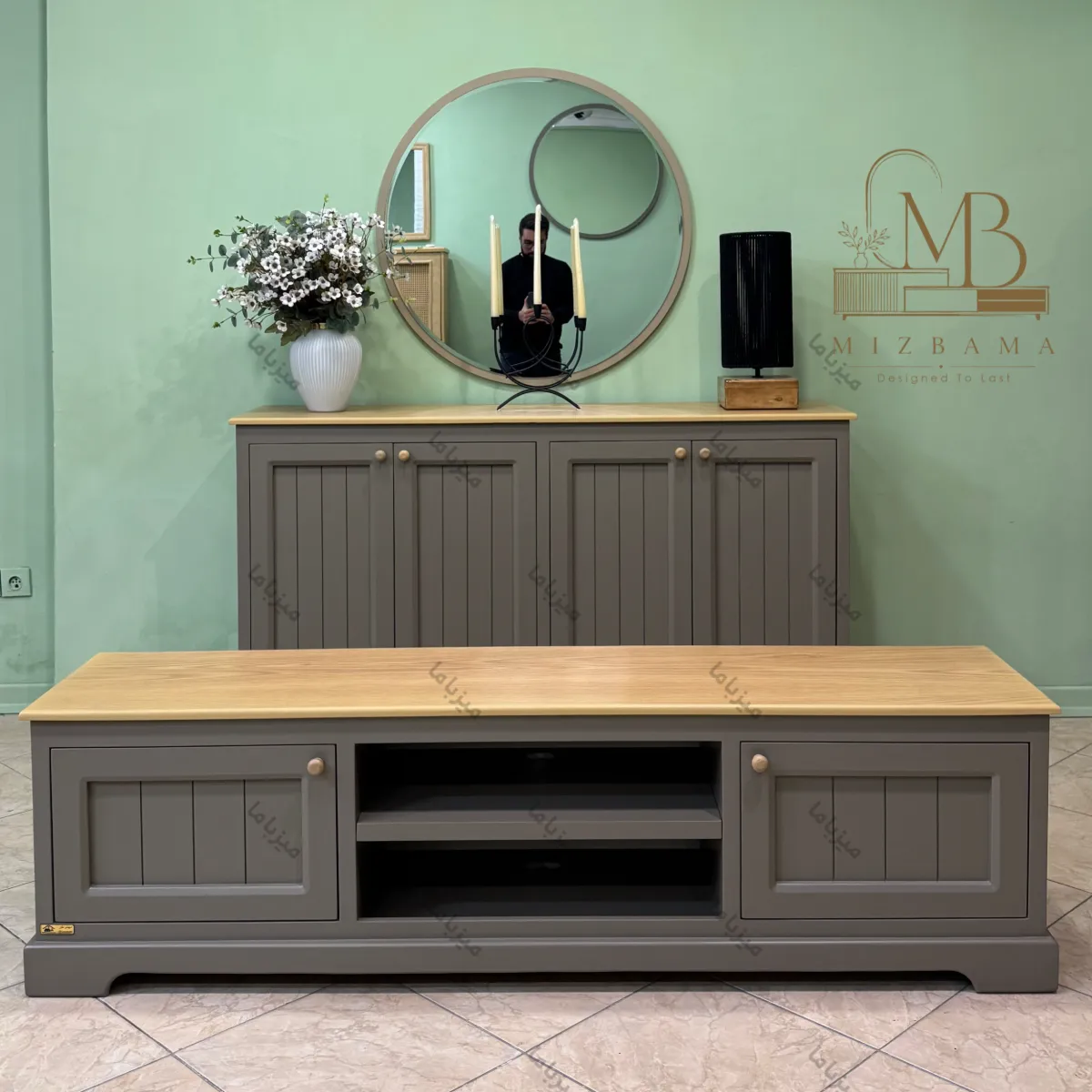 mirror console wooden کنسول و میزتیوی
